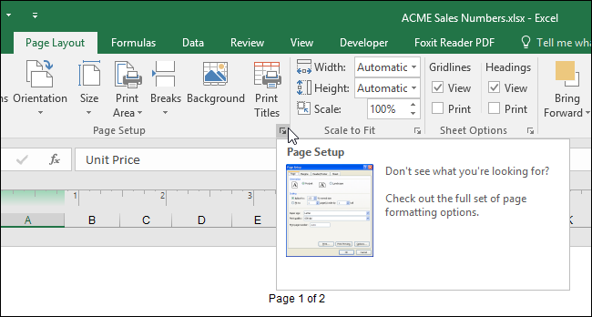 make header print on every page in excel for mac 2016